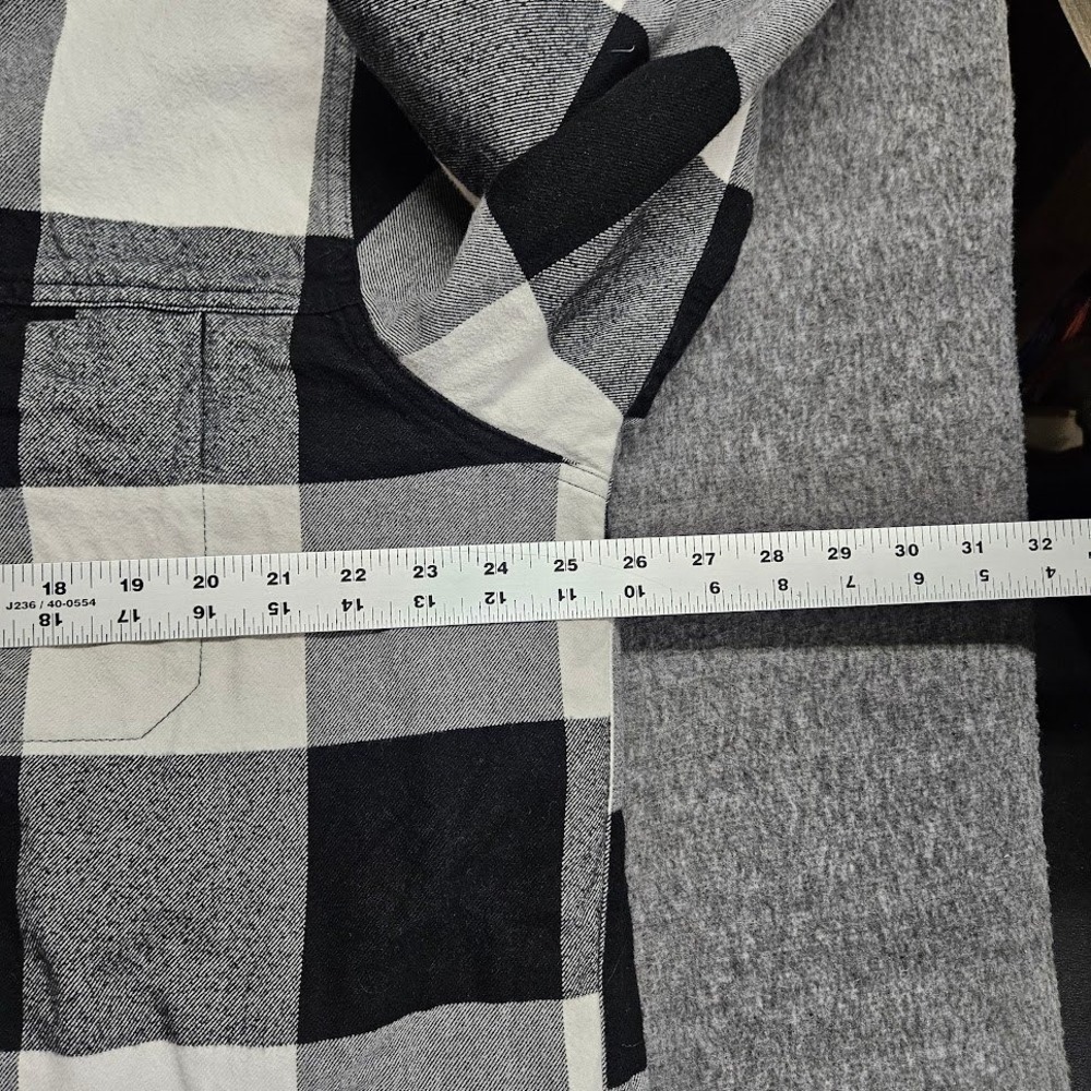 5.11 Tactical Shirt Jacket Mens XL Black White Buffalo Check Sherpa Lined 78042 - Picture 6 of 9